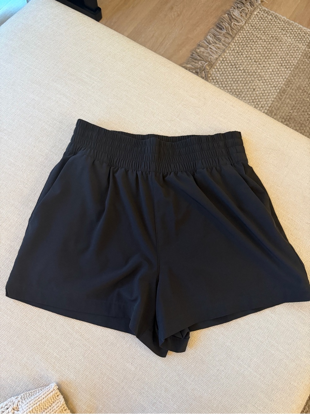 Athleta Women’s Black Athletic Elastic-Waist Shorts